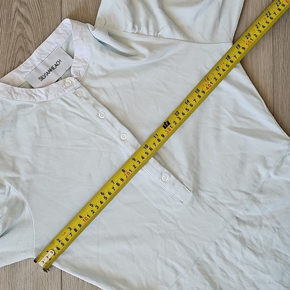 Sylvian Heach Vintage-Inspired Mint Green Puff Sleeve Shift Dress - Picture 7 of 14